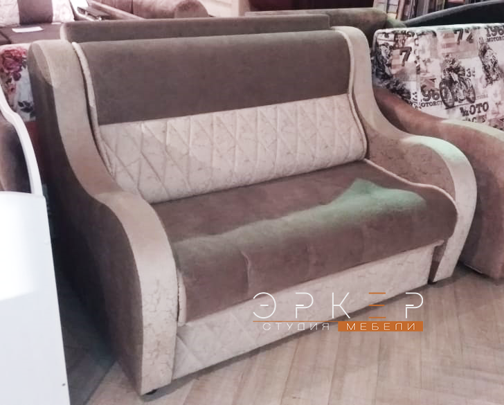 Диван-софа с механизмом раскладывания "сабля" купить в Барнауле "Эркер студия мебели" сп.м. 115 см