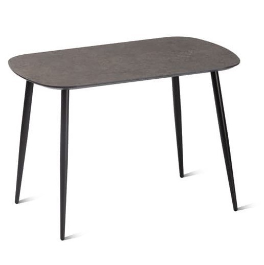 Стол "Орфей" 1100*700, опора черная, графит, столешница термостойкий пластик Урбан серый
